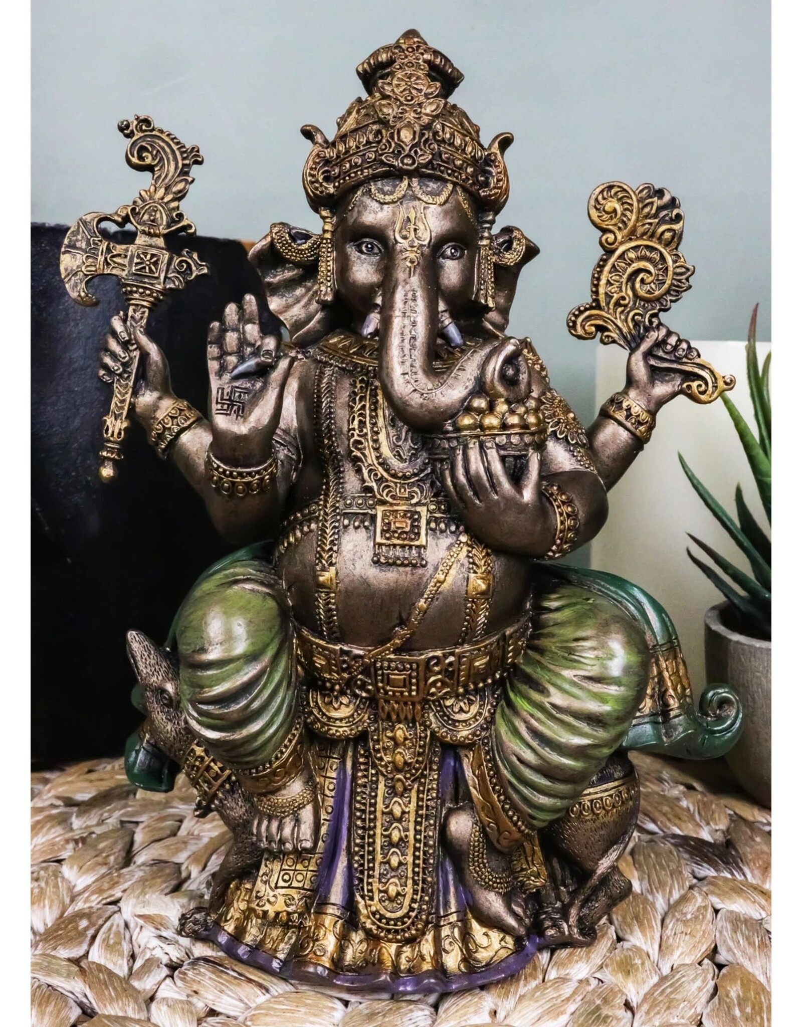 PT Giftware Figurines Collectables - Ganesha Hindu God Sitting 20.3cm