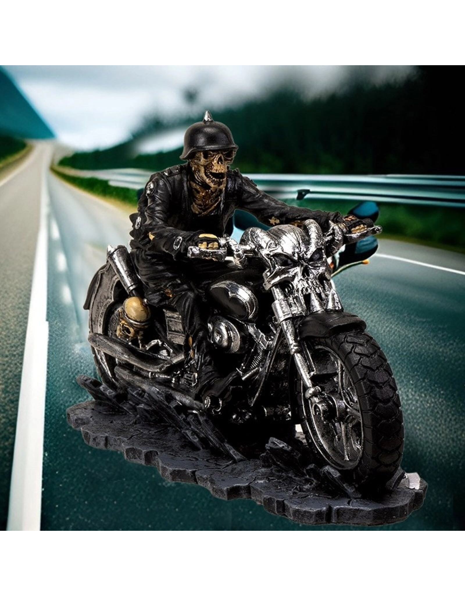 James Ryman Reapers, schedels en draken -  James Ryman Hell on the Highway Skelet Motorrijder