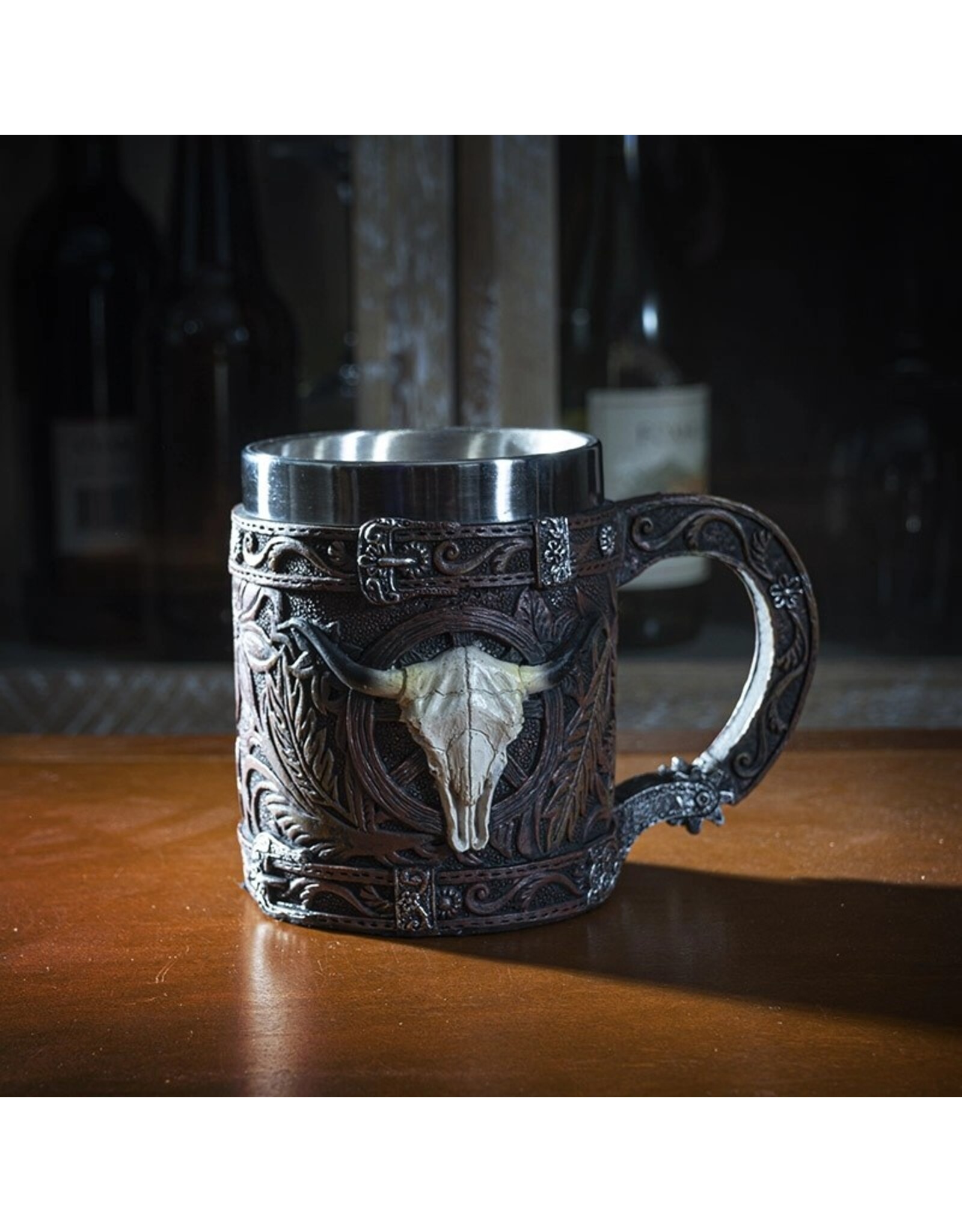 PT Drinkware - Western Cow Skull Mug