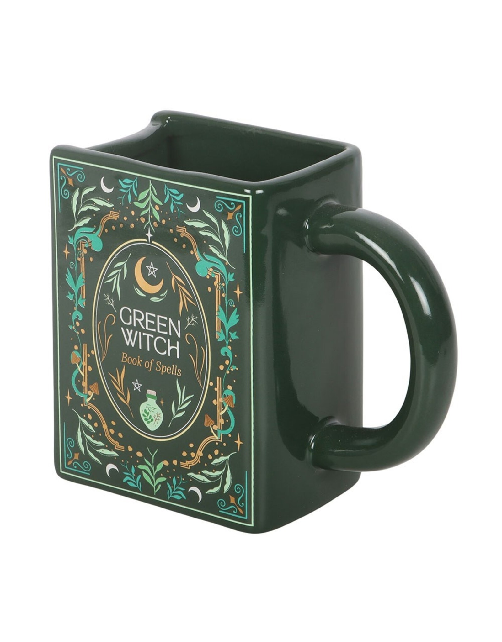 SWD Giftware & Lifestyle - Green Witch Book Shaped Mug