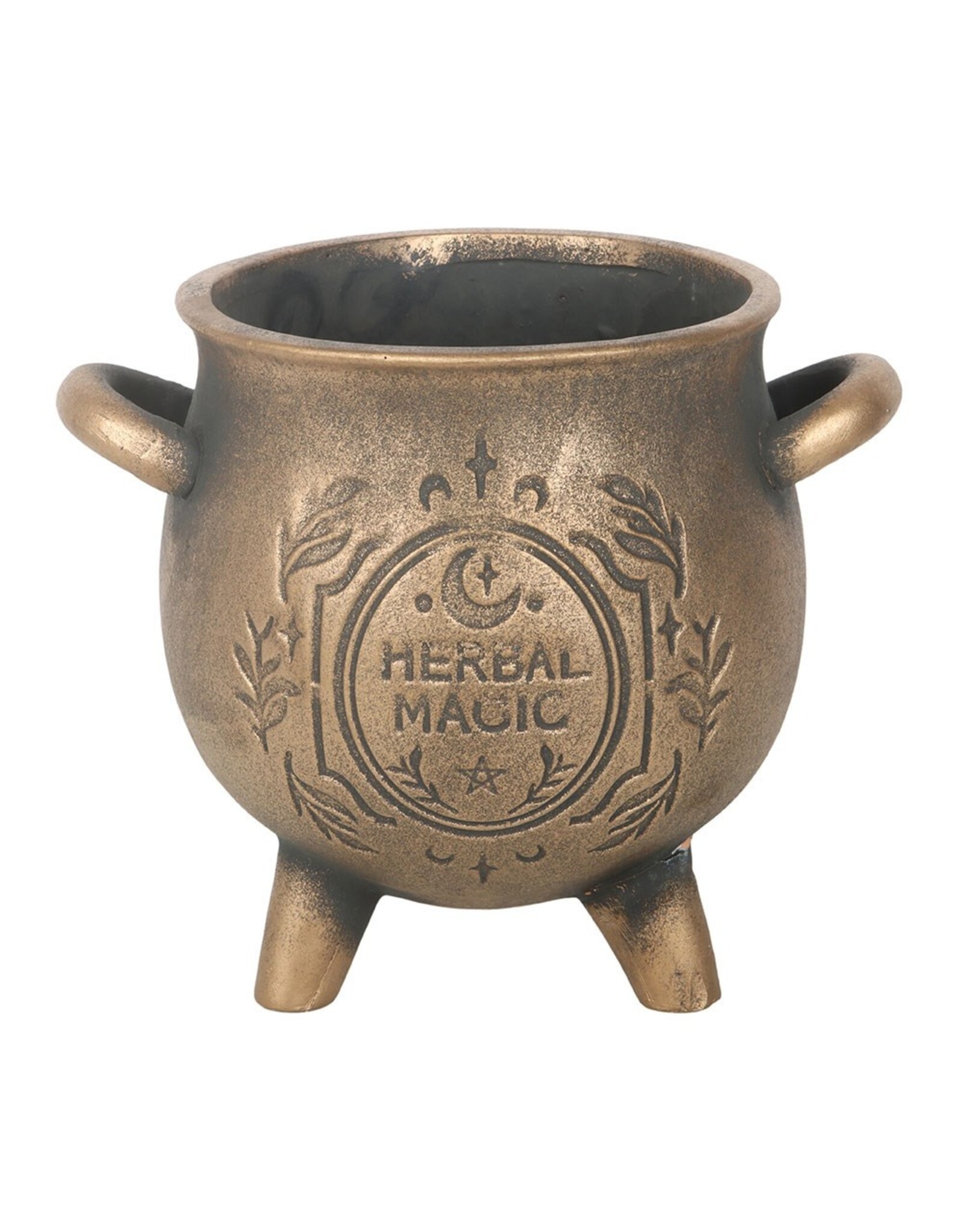 SWD Giftware & Lifestyle - Herbal Magic Bronzen Terracotta Ketel Plantenpot