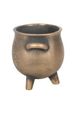 SWD Giftware & Lifestyle - Herbal Magic Bronze Effect Terracotta Cauldron Plant Pot