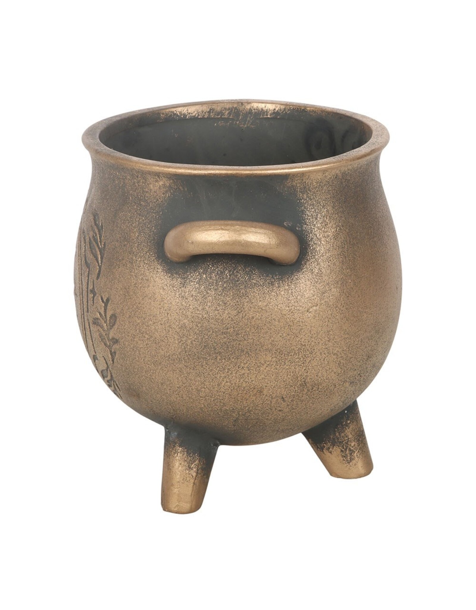 SWD Giftware & Lifestyle - Herbal Magic Bronzen Terracotta Ketel Plantenpot