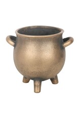 SWD Giftware & Lifestyle - Herbal Magic Bronze Effect Terracotta Cauldron Plant Pot