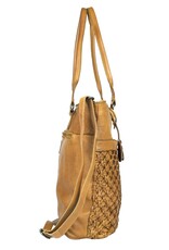 Bellicci Leather Workbags and Leather Laptop Bags - Bellicci Leather Shopper Paola with Braiding