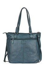 Bellicci Leren werktassen en Leren laptoptassen - Bellicci Leren Shopper Paola met Vlechtwerk