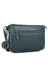Bellicci Leather Shoulder bags  Leather crossbody bags - Bellicci Crossbody Paige with Braiding petrol