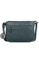 Bellicci Leather Shoulder bags  Leather crossbody bags - Bellicci Crossbody Paige with Braiding petrol