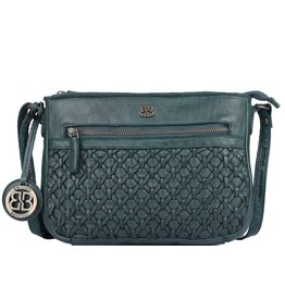 Bellicci Bellicci Crossbody Paige with Braiding petrol