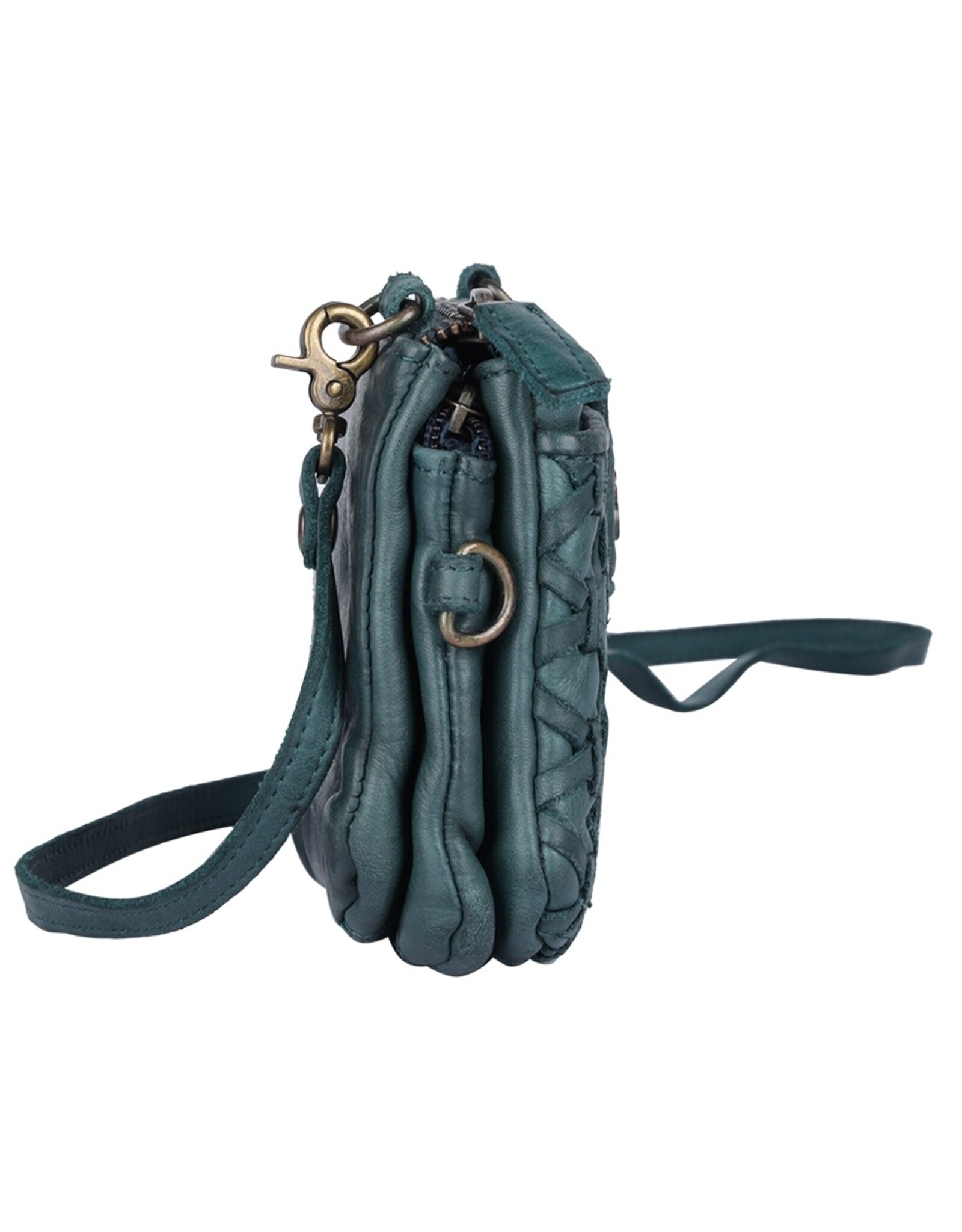 Bellicci Leather Festival bags, waist bags and belt bags - Bellicci Phone Bag-Wallet Portia petrol