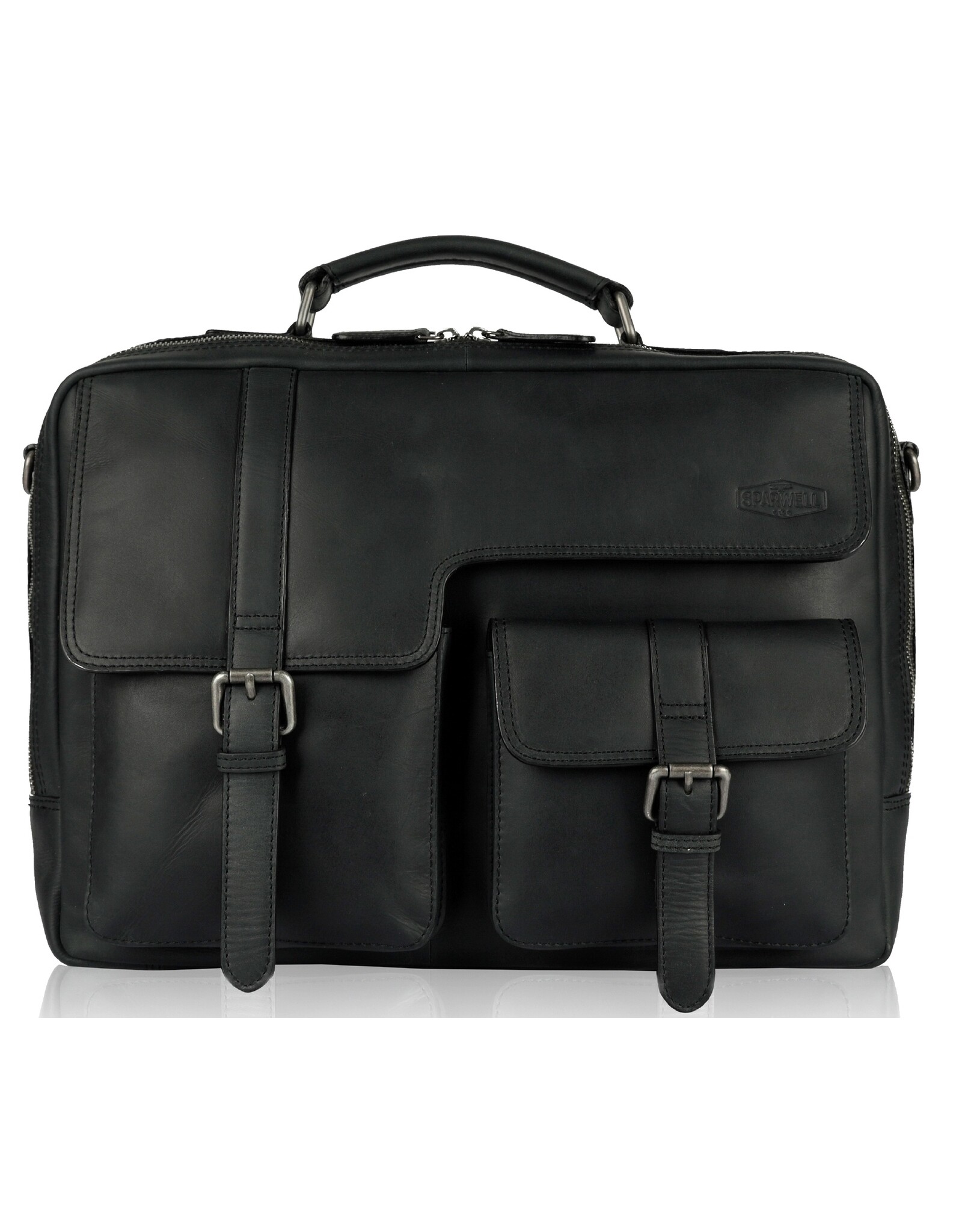 Sparwell Leren werktassen en Leren laptoptassen - Sparwell businesstas/aktetas Karraro