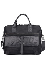 Sparwell Leren werktassen en Leren laptoptassen - Sparwell Laptoptas Sure Smith zwart 14"-15"