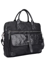 Sparwell Leren werktassen en Leren laptoptassen - Sparwell Laptoptas Sure Smith zwart 14"-15"