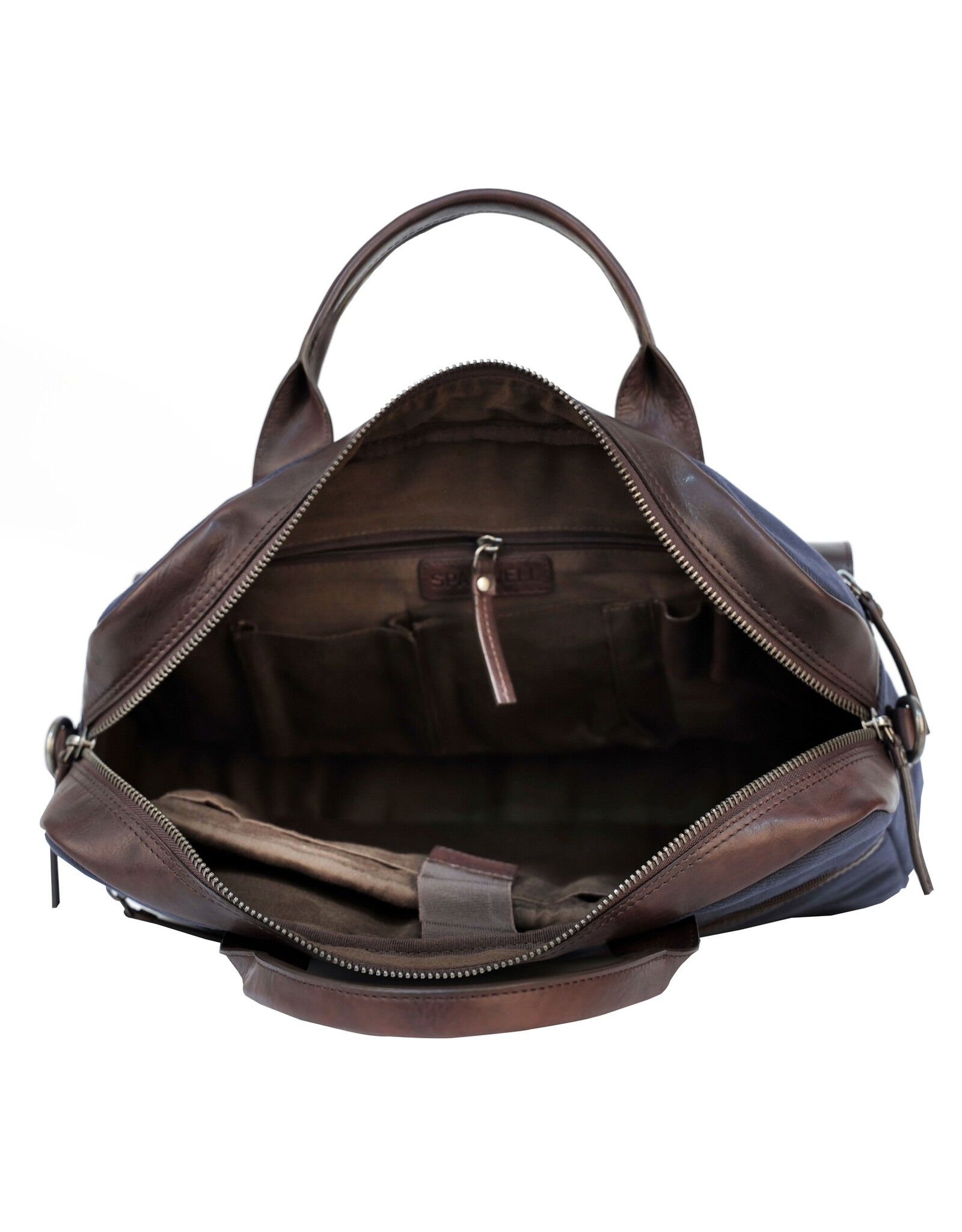 Sparwell Leather laptop bags - Sparwell Laptop bag Sure Smith navy 14"-15"