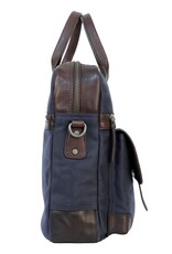 Sparwell Leren werktassen en Leren laptoptassen - Sparwell Laptoptas Sure Smith navy 14"-15"