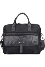 Sparwell Leather laptop bags - Sparwell Laptop bag Sure Smith black 14"-15"