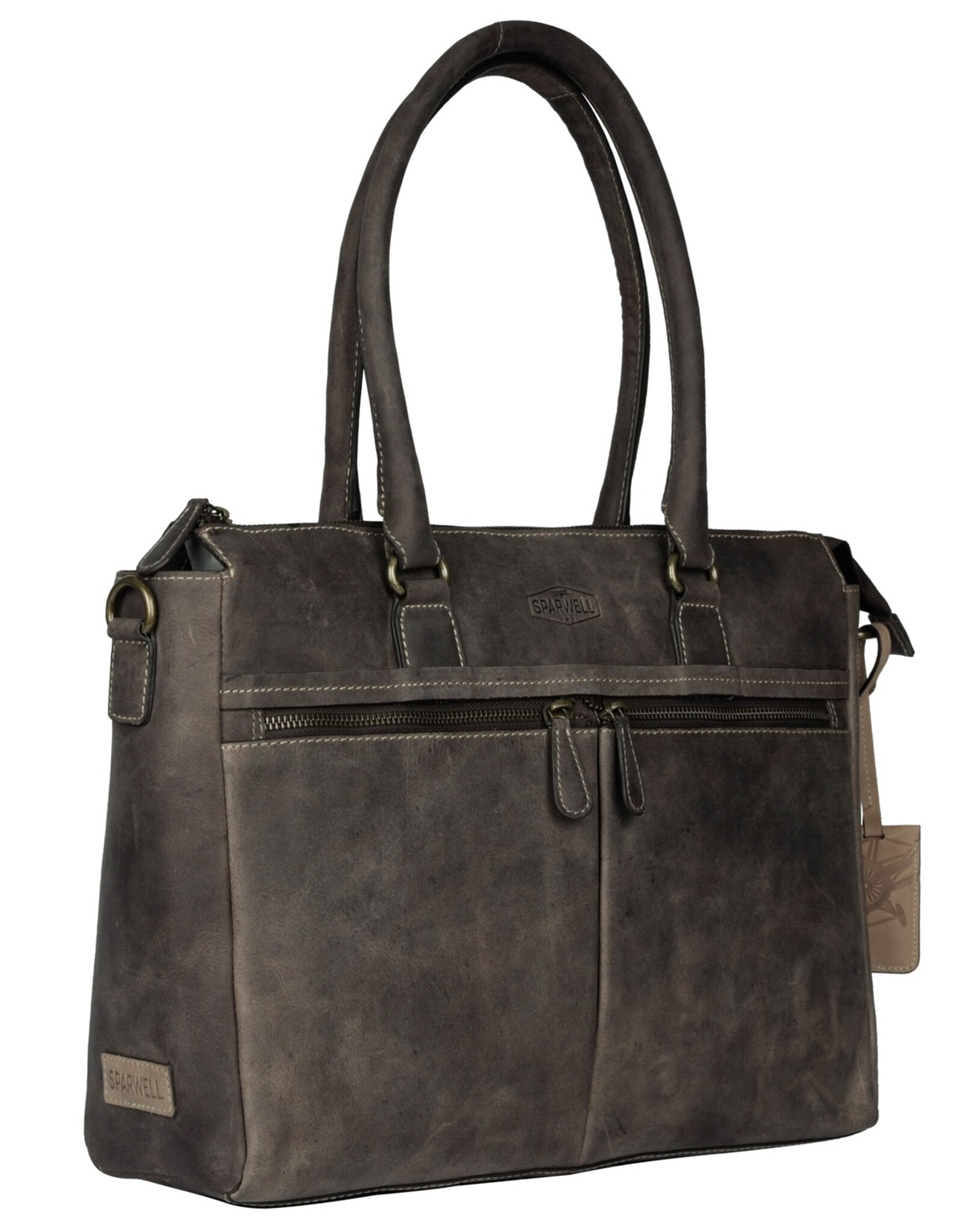 Sparwell Leren tassen - Sparwell Vintage handtas & schoudertas Hunter Leer Tenacious Teresa