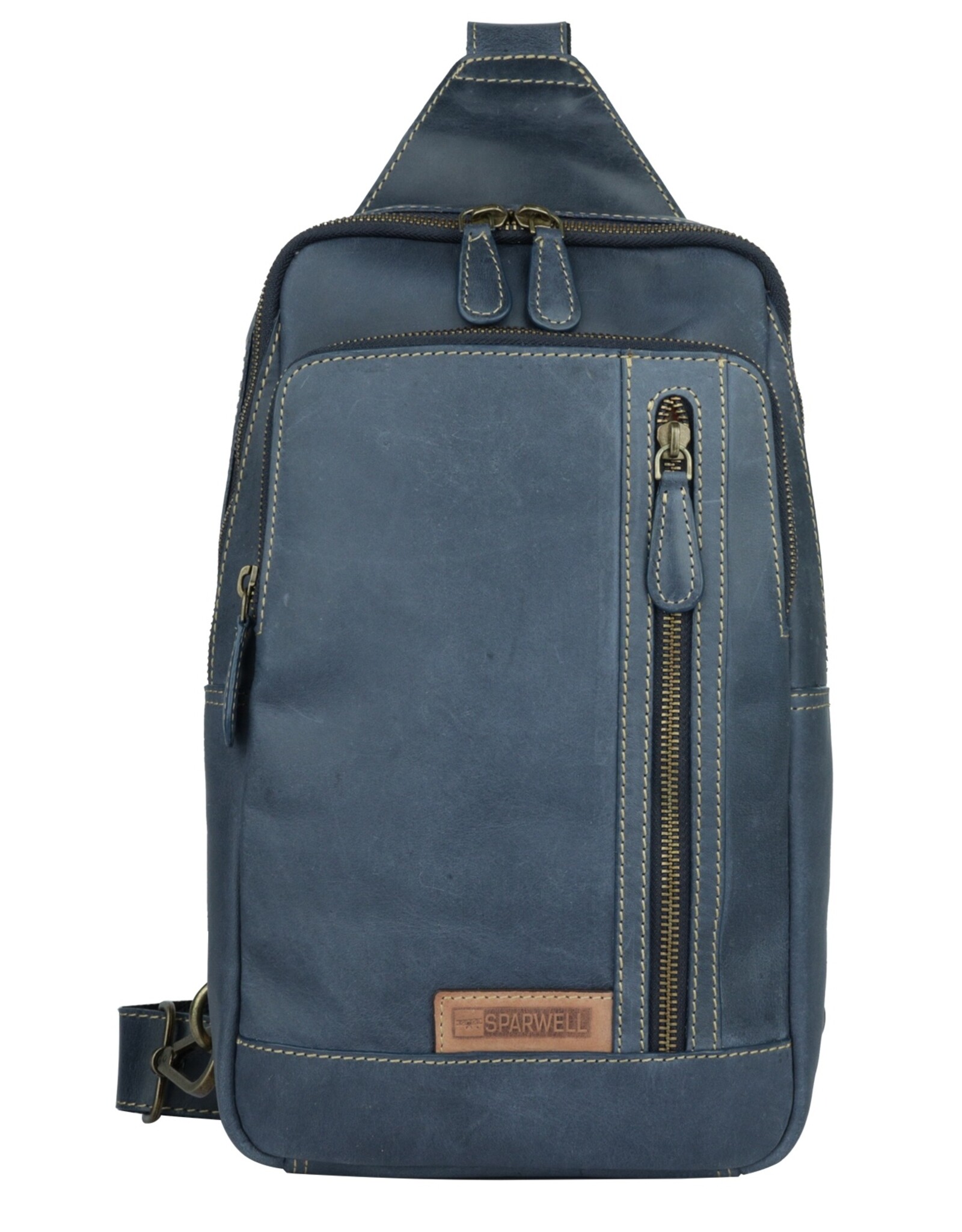 Bear Design Leren schoudertassen Leren crossbody tassen - Sparwell Crossbody tas Tenacious Trey blauw