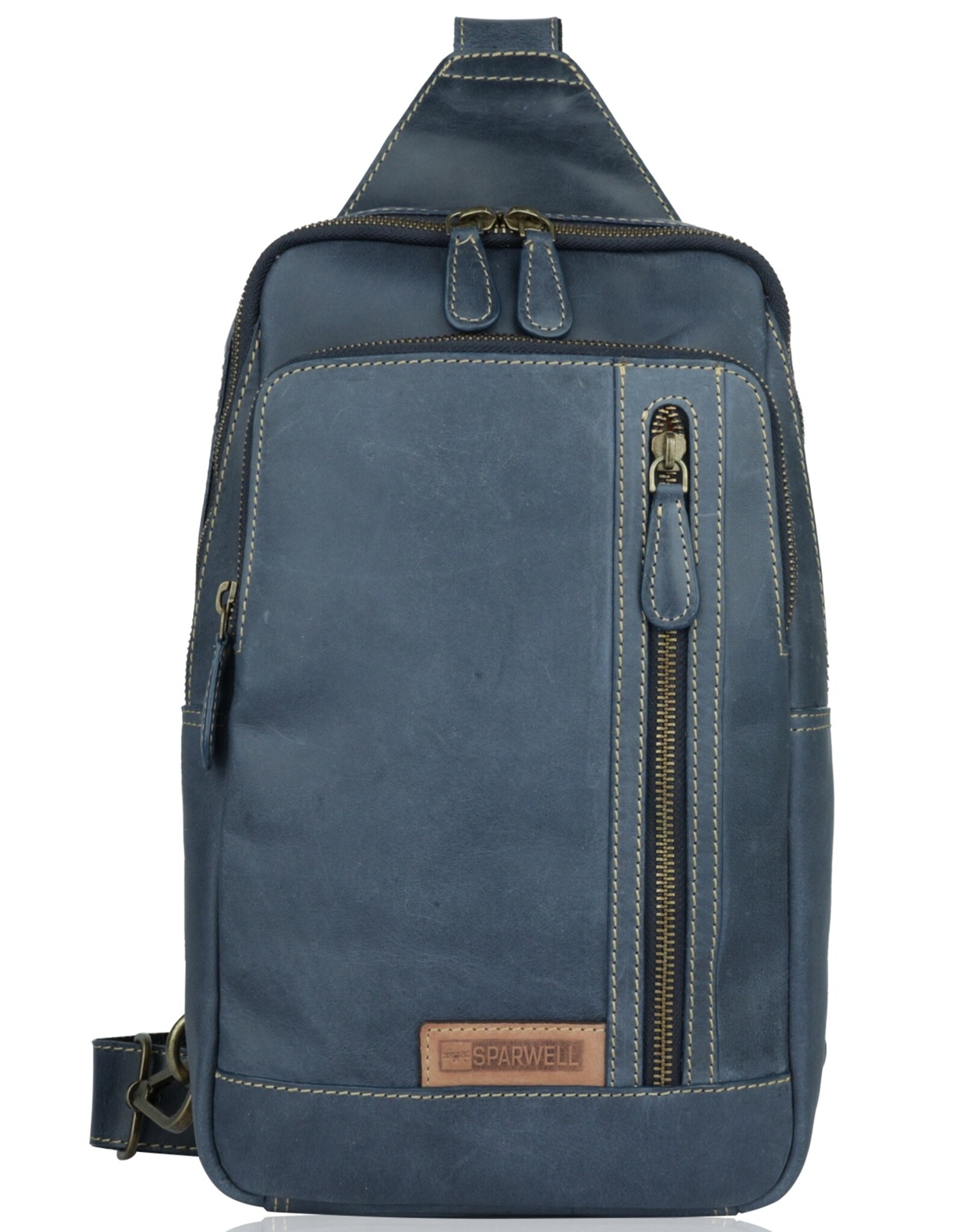 Bear Design Leren schoudertassen Leren crossbody tassen - Sparwell Crossbody tas Tenacious Trey blauw