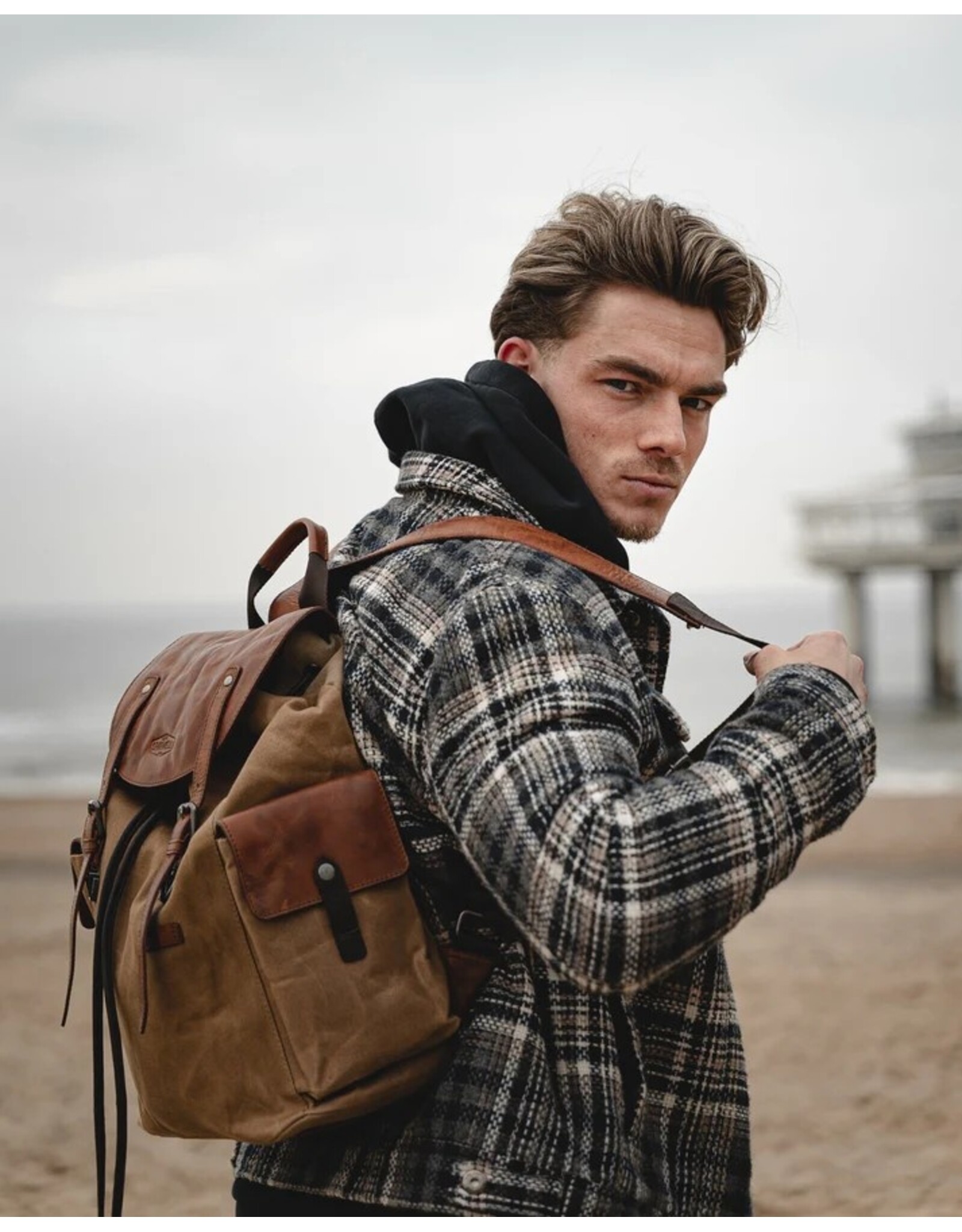 Sparwell Leren rugzakken  Leren shoppers - Sparwell Rugzak Spacious Sebastian beige