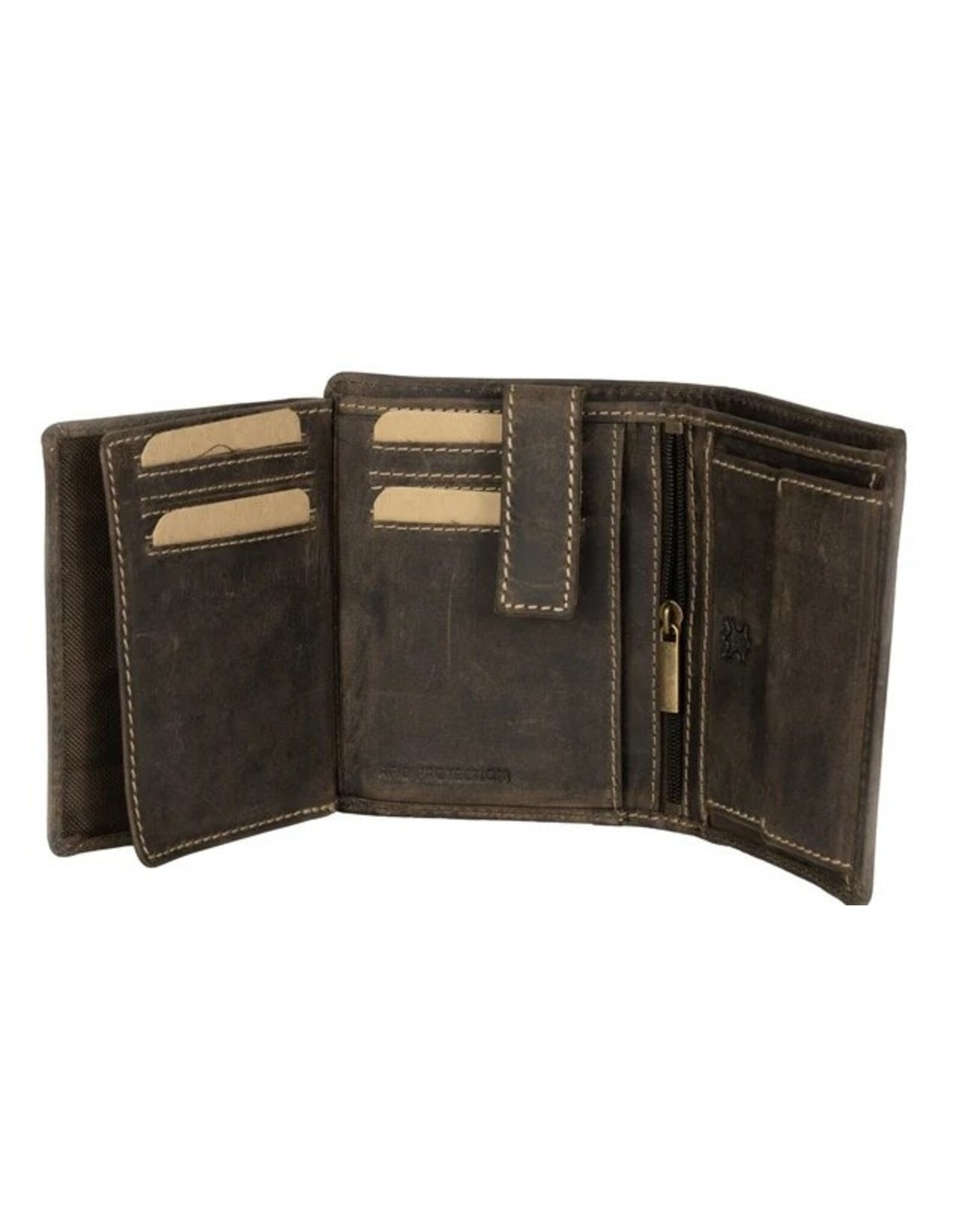 Sparwell Leather Wallets - Sparwell Billfold Wallet Miles vert. d.brown