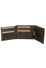 Sparwell Leather Wallets - Sparwell Trifold Wallet Miles horiz. d.brown