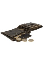 Sparwell Leren Portemonnees - Sparwell Trifold Portemonnee Miles horiz. d.bruin