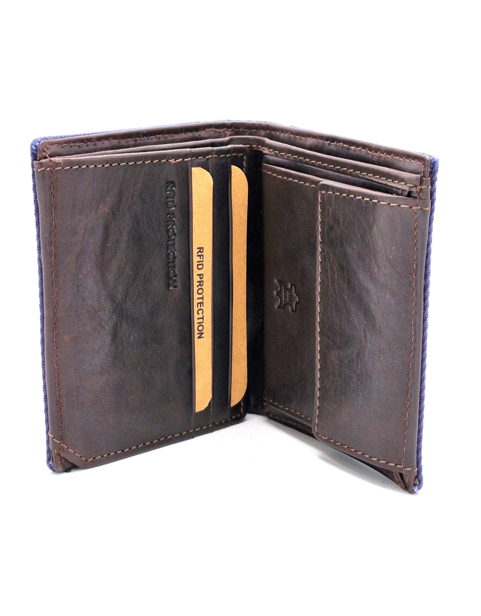 Sparwell Leather Wallets - Sparwell RFID Wallet Sullivan Navy