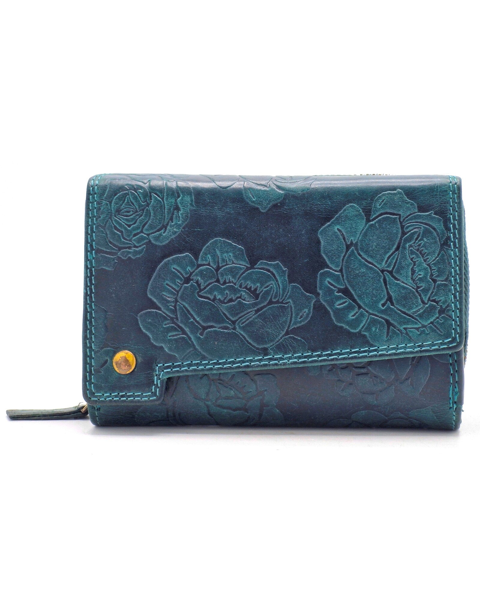 Jamestown Leather Wallets - Jamestown Wallet Lily turquoise