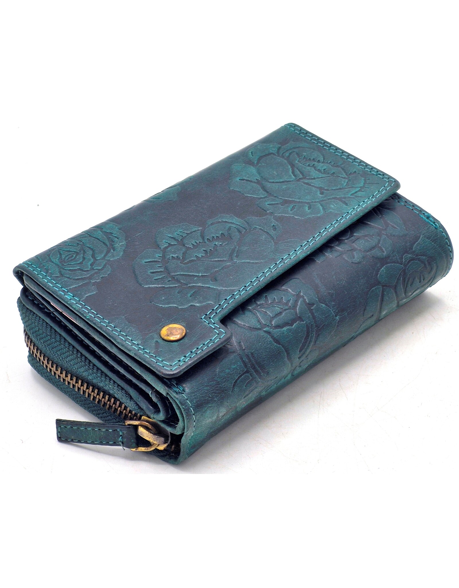 Jamestown Leren Portemonnees - Jamestown Portemonnee Lily turquoise