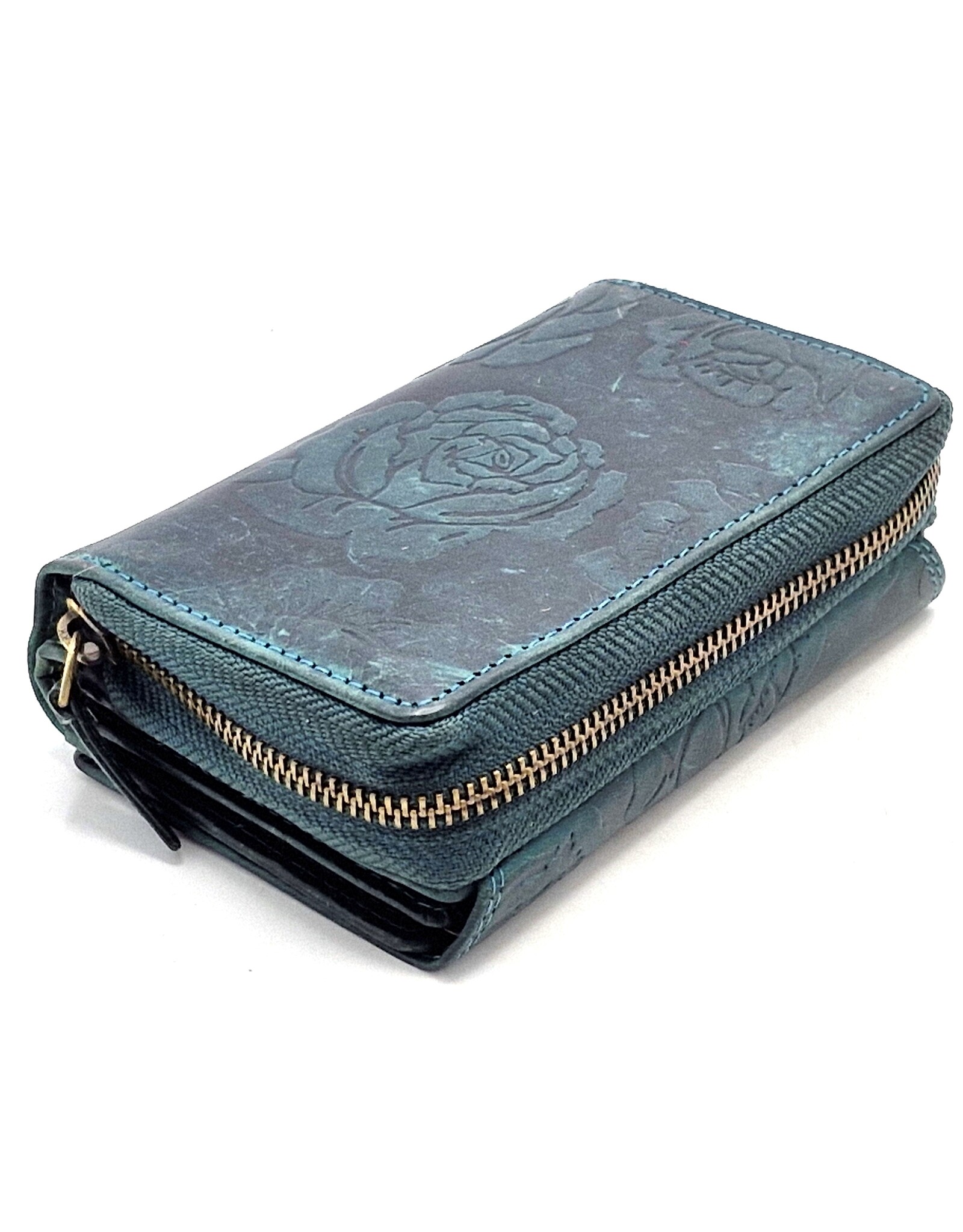 Jamestown Leather Wallets - Jamestown Wallet Lily turquoise