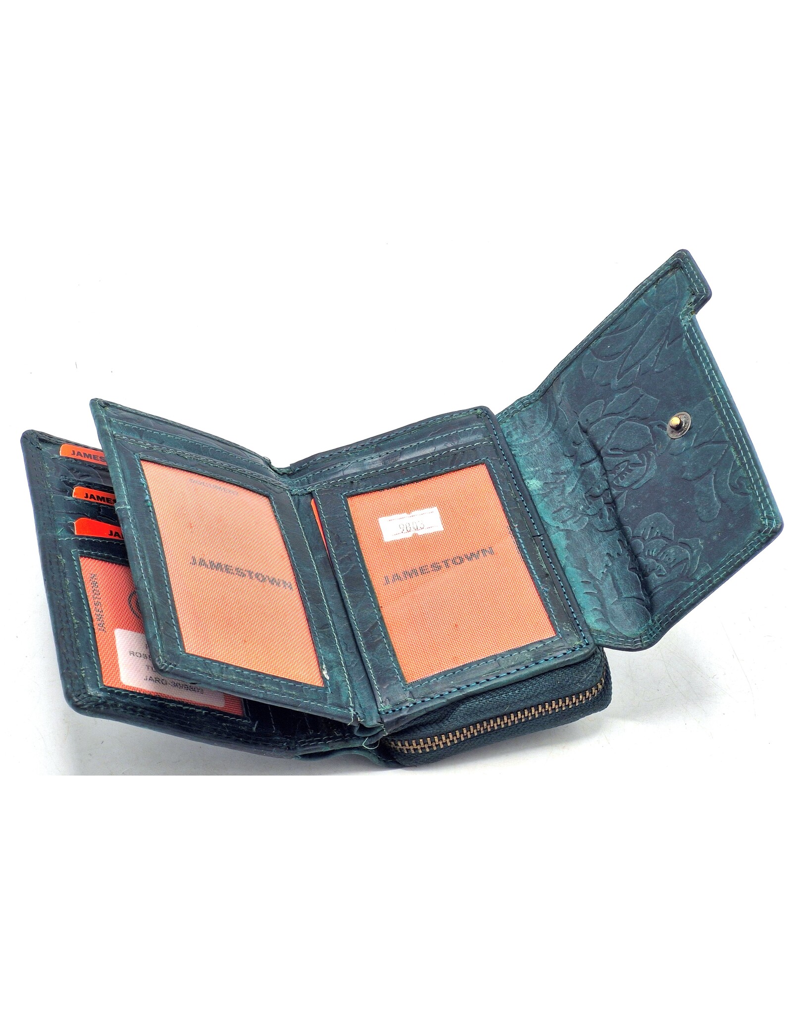 Jamestown Leather Wallets - Jamestown Wallet Lily turquoise