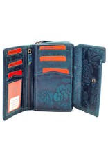 Jamestown Leather Wallets - Jamestown Wallet Lily turquoise