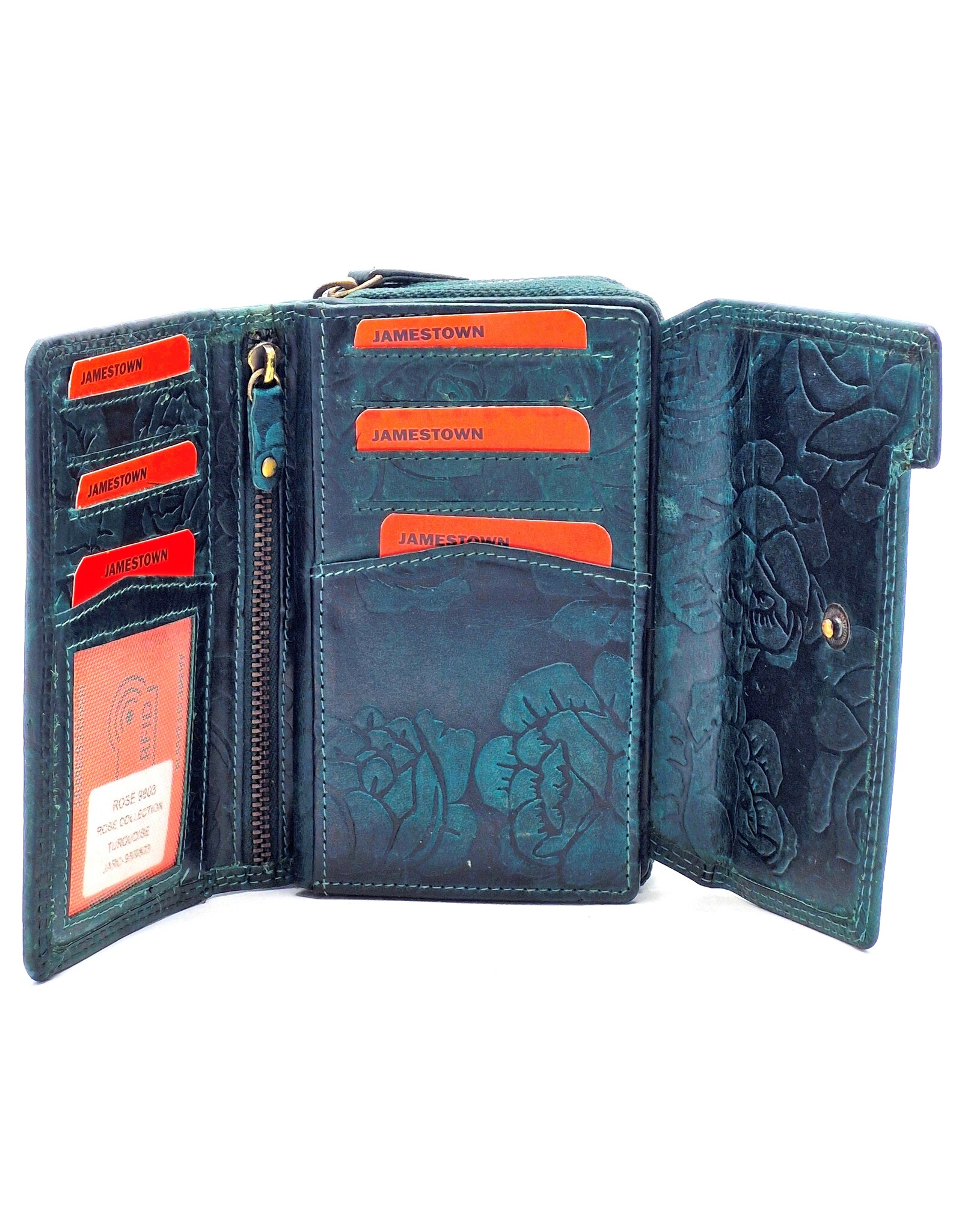 Jamestown Leren Portemonnees - Jamestown Portemonnee Lily turquoise