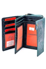 Jamestown Leather Wallets - Jamestown Wallet Lily turquoise