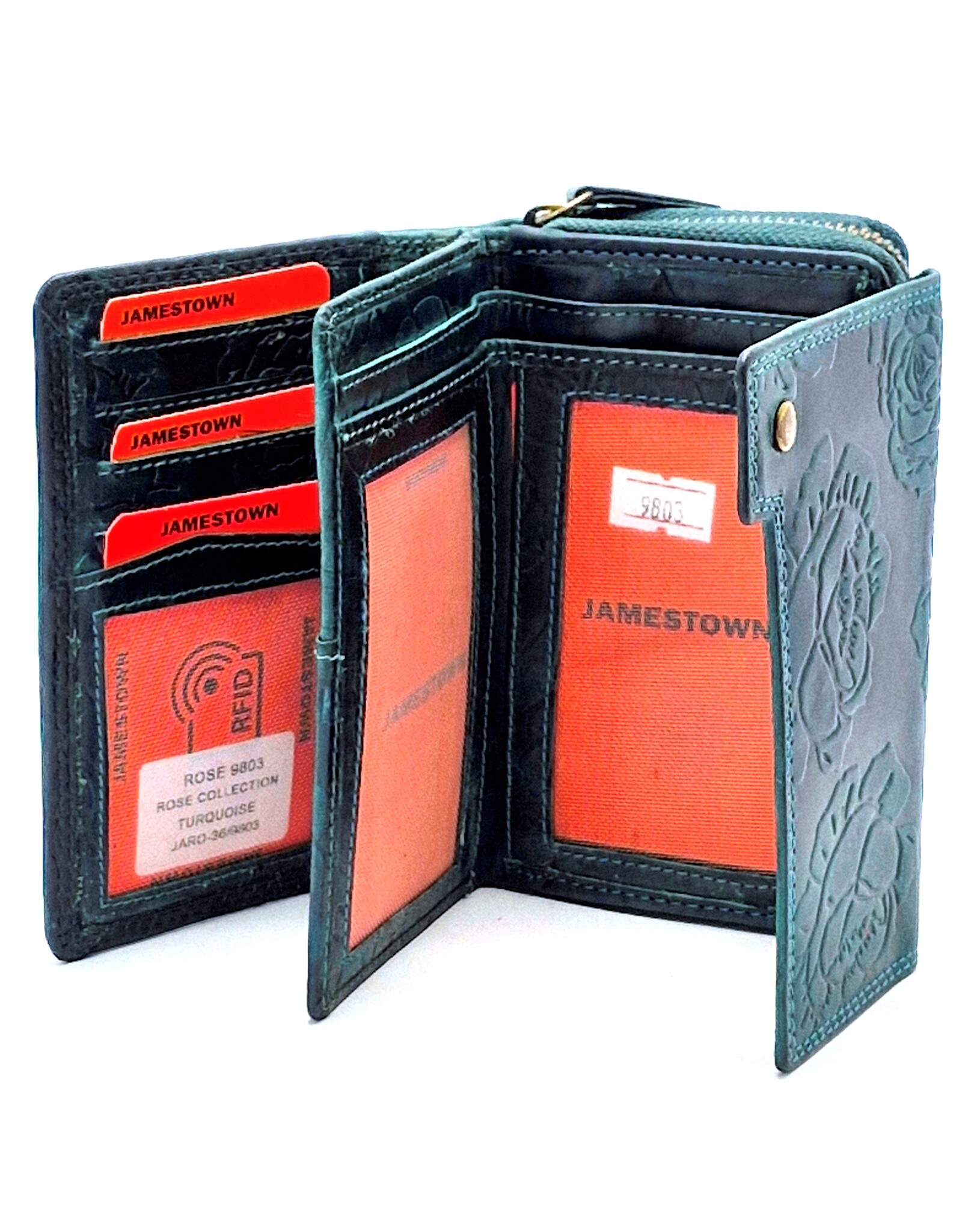 Jamestown Leren Portemonnees - Jamestown Portemonnee Lily turquoise