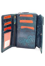 Jamestown Leather Wallets - Jamestown Wallet Lily turquoise