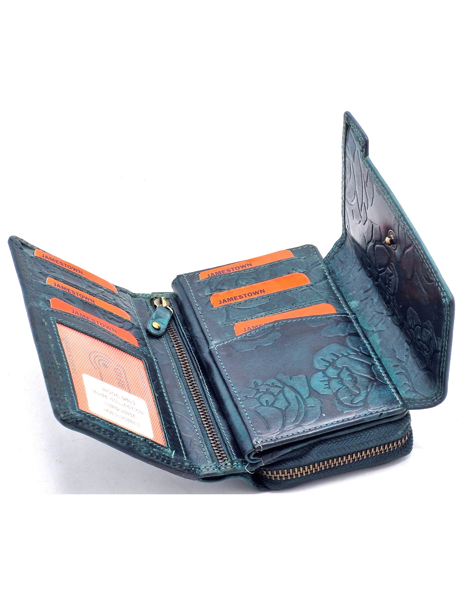 Jamestown Leren Portemonnees - Jamestown Portemonnee Lily turquoise