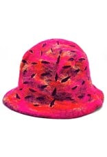 Trukado Miscellaneous -  Felt hat - Sauna cap Bordeaux-Orange-Pink