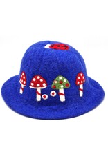 Trukado Miscellaneous - Felt hat - Sauna cap Mushrooms and Ladybug blue