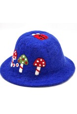Trukado Miscellaneous - Felt hat - Sauna cap Mushrooms and Ladybug blue