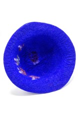 Trukado Miscellaneous - Vilten hoed - Sauna muts Paddenstoelen en Lieveheersbeestje blauw