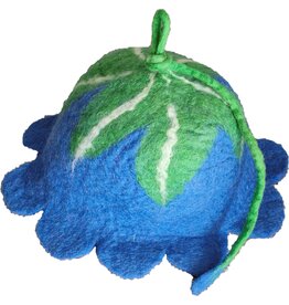 Trukado Felt hat Flower Blue-green