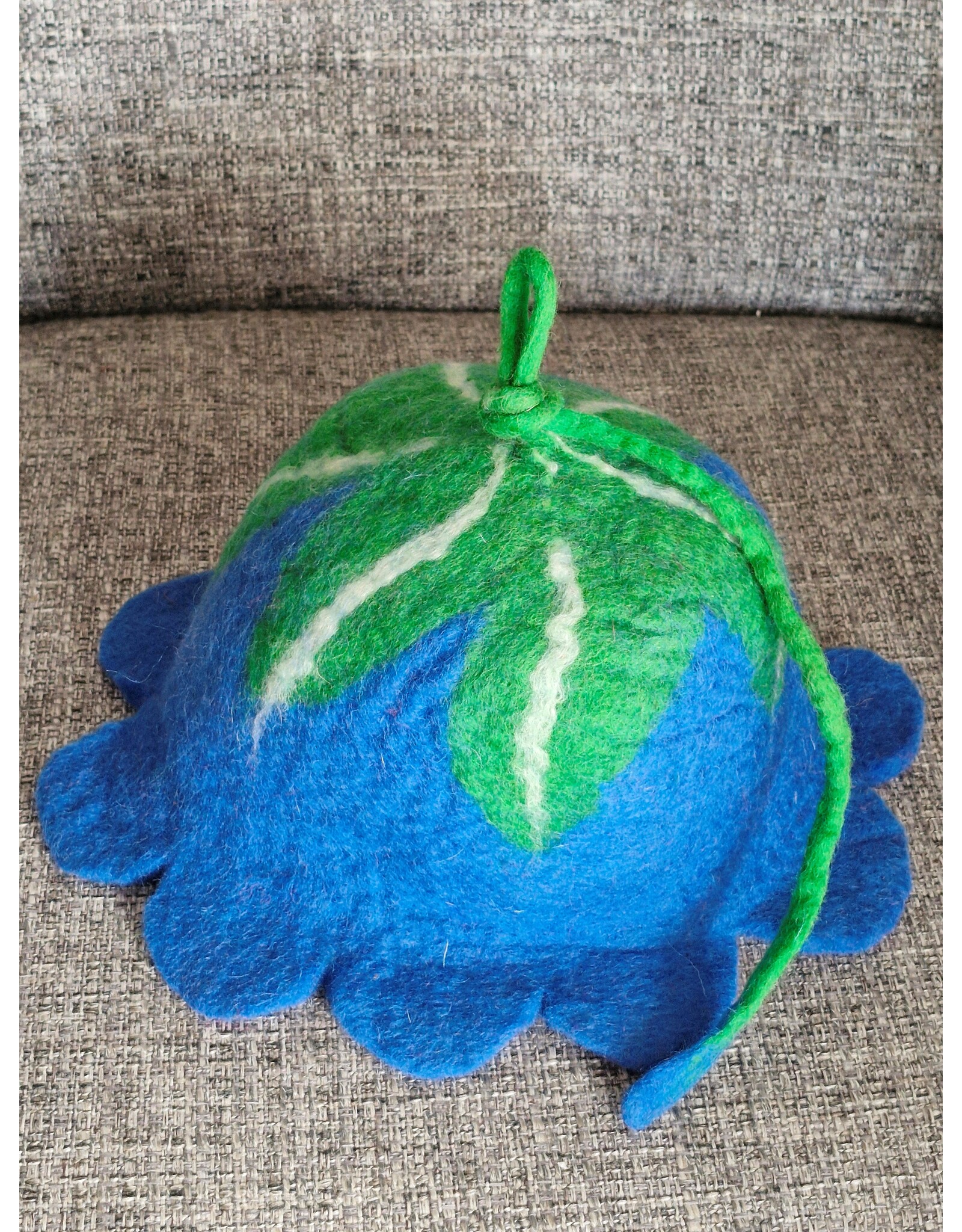 Trukado Miscellaneous - Vilten hoed Bloem Blauw-groen