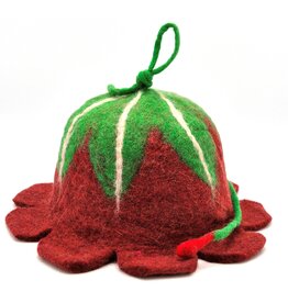 Trukado Felt hat - Sauna cap Flower  Bordeaux