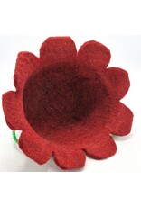 Trukado Miscellaneous - Vilten hoed - Sauna muts Bloem Bordeaux