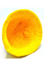 Trukado Miscellaneous - Felt hat - Sauna cap with Flower and Leaves (yellow)