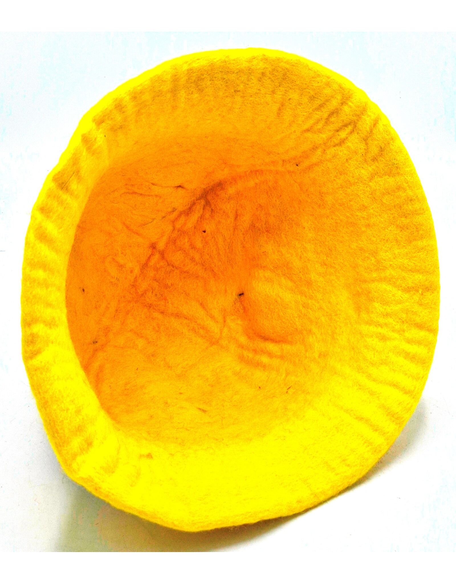 Trukado Miscellaneous - Vilten hoed - Sauna muts met Bloem en Blaadjes (geel)