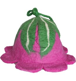 Trukado Felt Hat - Sauna cap Flower candy pink