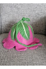 Trukado Miscellaneous - Felt Hat - Sauna cap Flower candy Pink